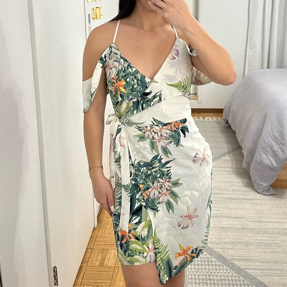 Floral off shoulder dress